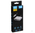 Hub USB Typ-C 4w1 USB 3.0 + PD 100W + HDMK 4k30Hz + VGA FullHD