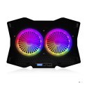 MODECOM CF18 RGB SILENT FAN CZARNA PODSTAWKA CHŁODZĄCA POD LAPTOPA
