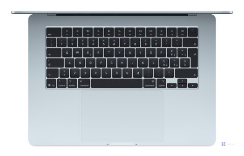 Apple MacBook Air 15,3"Retina 500nit M4 chip with 10-core CPU + 10-core GPU 16GB SSD512 2xTB4 BLKB 1Y Sky Blue (WYPRZEDAŻ)