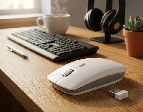 Mysz Esperanza EM120W (optyczna; 1600 DPI; kolor biały)