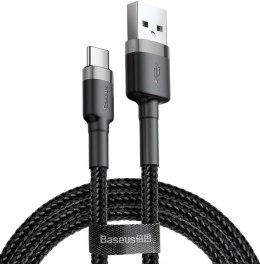 Kabel Baseus Cafule CATKLF-AG1 (USB 2.0 - USB typu C ; 0,50m; kolor ciemnoszary)
