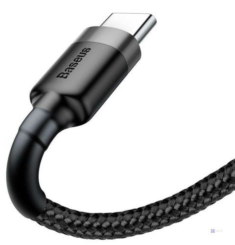 Kabel Baseus Cafule CATKLF-AG1 (USB 2.0 - USB typu C ; 0,50m; kolor ciemnoszary)