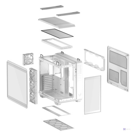 Obudowa Asus TUF GAMING GT502 HORIZON TG ARGB WHITE