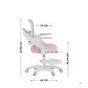 Fotel obrotowy Junior 4.3 Pink-Grey