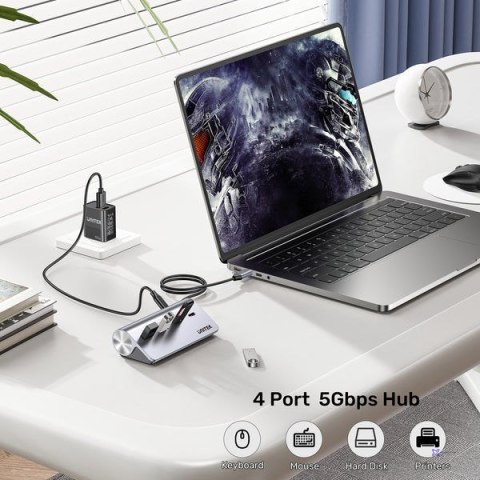 UNITEK HUB ALUMINIOWY USB-A/C 2X USBA 2X USBC 5GBP