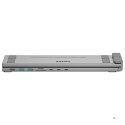 UNITEK PODSTAWKA POD LAPTOP REGULOWANA + HUB USB-C/A, HDMI 2.0, PD 100W