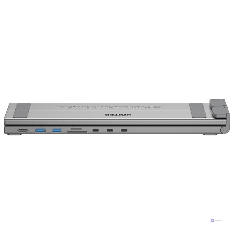 UNITEK PODSTAWKA POD LAPTOP REGULOWANA + HUB USB-C/A, HDMI 2.0, PD 100W