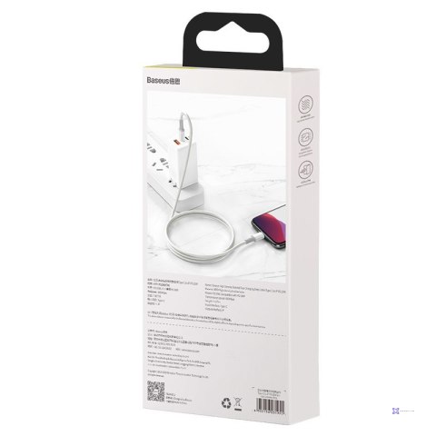 BASEUS KABEL USB-C DO LIGHTNING 20W, 5A, 1M(BIAŁY)