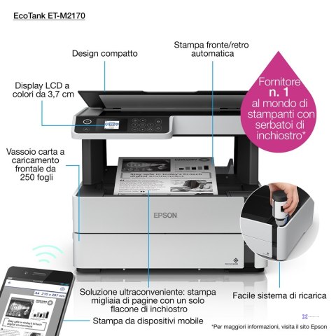 Urządzenie wielofunkcyjne Epson EcoTank M2170 (OUTLET)