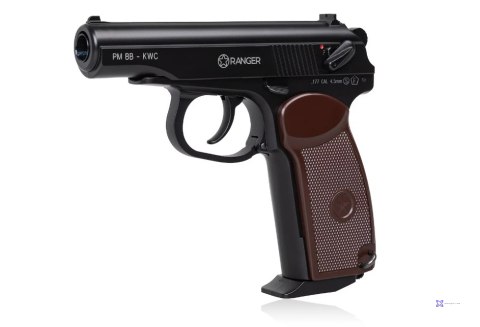 Wiatrówka pistolet RANGER PM BB KWC kal. 4,5 BBs Blow Back 15 strz. FULL METAL CO2 (AAKCMB440AZB)