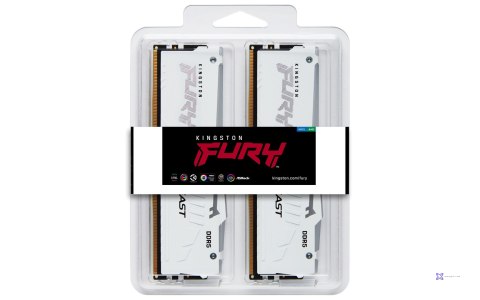 Kingston FURY DDR5 128GB (4x32GB) 5600MHz CL40 Beast White RGB