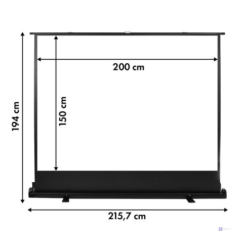 MACLEAN PRZENOŚNY EKRAN PROJEKCYJNY, KOMPAKTOWY, PODŁOGOWY, 100", 4:3, MC-211