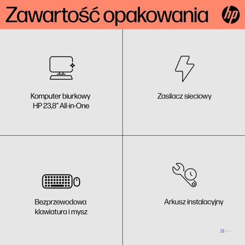 HP AiO 24-cr0312nw Ryzen 5 7520 23.8" FHD IPS 250nits AG 16GB DDR5 SSD512 Radeon 610M Cam720p kB+Mouse Win11 Shell White 2Y