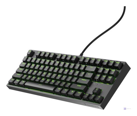 KLAWIATURA DLA GRACZY GENESIS THOR 404 TKL US PODŚWIETLENIE RGB MECHANICZNA CZARNA KAILH BOX BROWN