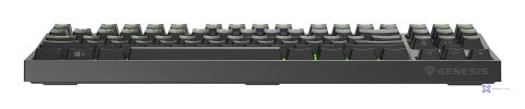 KLAWIATURA DLA GRACZY GENESIS THOR 404 TKL US PODŚWIETLENIE RGB MECHANICZNA CZARNA KAILH BOX BROWN