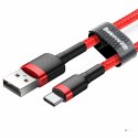 Kabel Baseus Cafule CATKLF-B91 (USB 2.0 - USB typu C ; 1m; kolor czarno-czerwony)