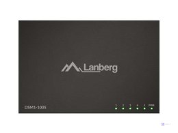 LANBERG SWITCH DSM1-1005 5X1GB/S NIEZARZĄDZALNY GIGABIT ETHERNET DESKTOP 12V (OBUDOWA METALOWA)