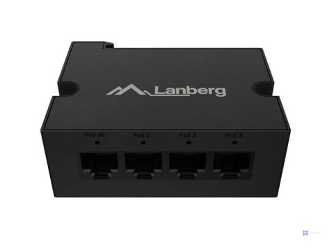 LANBERG SWITCH POE EXTENDER 1XIN 3XOUT 100MB FAST ETHERNET DIN RAIL 30W