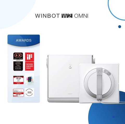 Robot do mycia okien Ecovacs Winbot W2 OMNI (biały) (WYPRZEDAŻ)