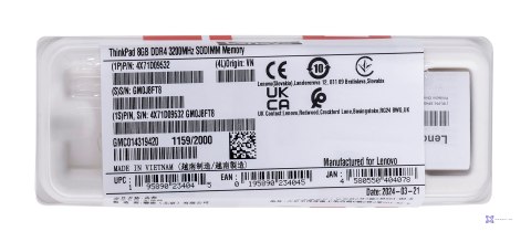 Lenovo ThinkPad 8GB DDR4 3200 SO-DIMM Memory Gen 2 4X71D09532