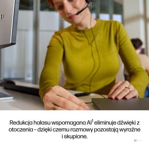 Słuchawki przewodowe HP Poly Mission 415 Monaural USB Wired Headset Classic