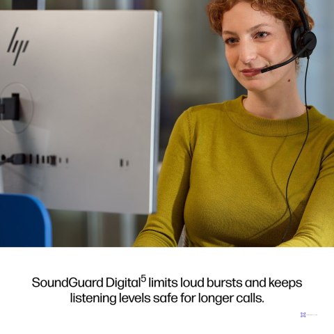 Słuchawki przewodowe HP Poly Mission 415 Monaural USB Wired Headset Classic