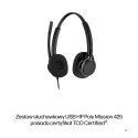 Słuchawki przewodowe HP Poly Mission 425 Stereo USB Wired Headset Classic