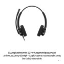 Słuchawki przewodowe HP Poly Mission 425 Stereo USB Wired Headset Classic