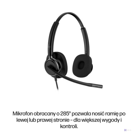 Słuchawki przewodowe HP Poly Mission 425 Stereo USB Wired Headset Classic