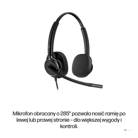 Słuchawki przewodowe HP Poly Mission 425 Stereo USB Wired Headset