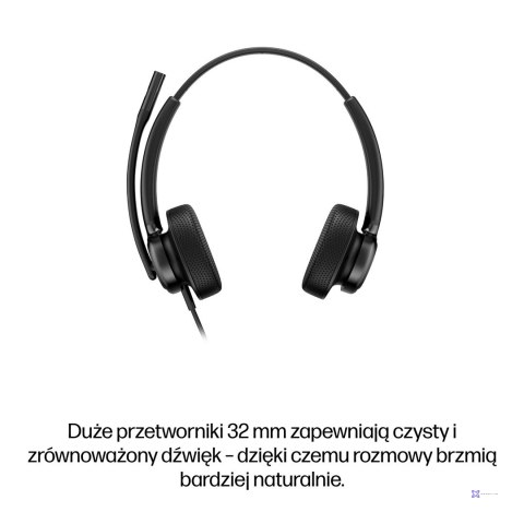 Słuchawki przewodowe HP Poly Mission 425 Stereo USB Wired Headset