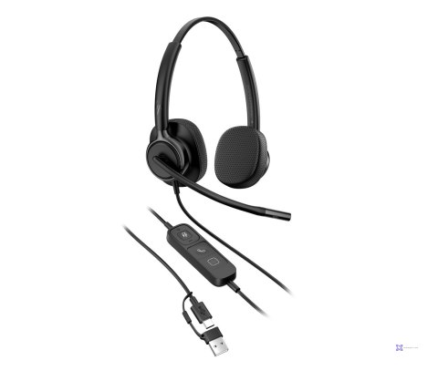 Słuchawki przewodowe HP Poly Mission 425 Stereo USB Wired Headset