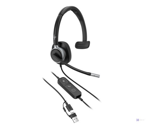 Słuchawki przewodowe HP Poly Mission 615 Monaural USB Wired Headset