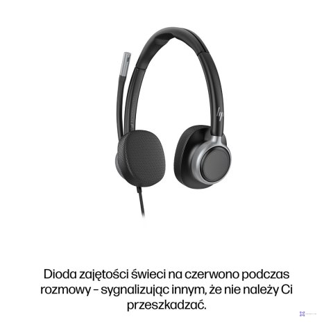 Słuchawki przewodowe HP Poly Mission 625 Stereo USB Wired Headset