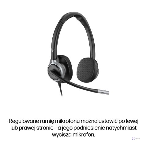 Słuchawki przewodowe HP Poly Mission 625 Stereo USB Wired Headset