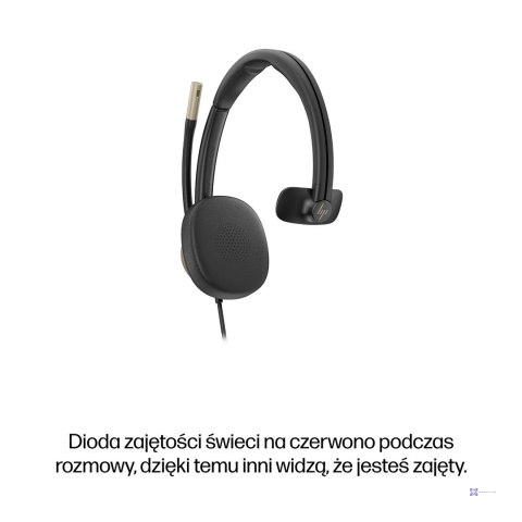 Słuchawki przewodowe HP Poly Mission 815 Monaural USB Wired Headset