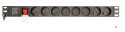 GEMBIRD LISTWA ZASILAJĄCA RACK 19" PDU EG-PDU-014-F 1U, 16A, 8X FRANCUSKIE GNIAZDO, WTYK SCHUKO, KABEL 3M