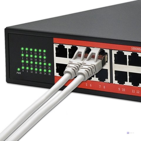 Qoltec Przełącznik sieciowy SWITCH Gigabit Ethernet | 24x RJ45 | 2x SFP | 1000 Mb/s (OUTLET)