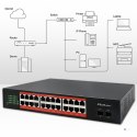 Qoltec Przełącznik sieciowy SWITCH Gigabit Ethernet | 24x RJ45 | 2x SFP | 1000 Mb/s (OUTLET)