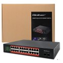 Qoltec Przełącznik sieciowy SWITCH Gigabit Ethernet | 24x RJ45 | 2x SFP | 1000 Mb/s (OUTLET)