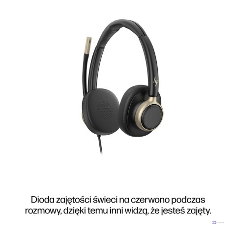 Słuchawki przewodowe HP Poly Mission 825 Stereo USB Wired Headset