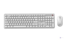 GEMBIRD BEZPRZEWODOWY ZESTAW KLAWIATURY + MYSZ SLIM PRO BUSINESS NA BIURKO,BIAŁY, UKŁAD RU
