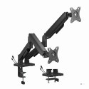 GEMBIRD BIURKOWE RAMIĘ NA DWA MONITORY Z PORTAMI USB (REGULOWANE), OD 17" DO 32", OBCIĄŻENIE DO 9 KG