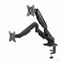 GEMBIRD BIURKOWE RAMIĘ NA DWA MONITORY Z PORTAMI USB (REGULOWANE), OD 17" DO 32", OBCIĄŻENIE DO 9 KG