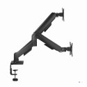 GEMBIRD BIURKOWE RAMIĘ NA DWA MONITORY Z PORTAMI USB (REGULOWANE), OD 17" DO 32", OBCIĄŻENIE DO 9 KG