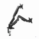 GEMBIRD BIURKOWE RAMIĘ NA DWA MONITORY Z PORTAMI USB (REGULOWANE), OD 17" DO 32", OBCIĄŻENIE DO 9 KG