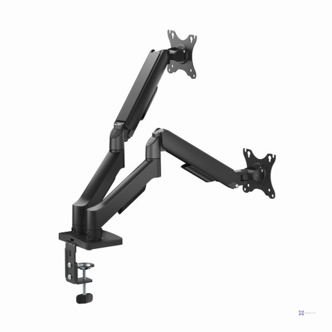 GEMBIRD BIURKOWE RAMIĘ NA DWA MONITORY Z PORTAMI USB (REGULOWANE), OD 17" DO 32", OBCIĄŻENIE DO 9 KG