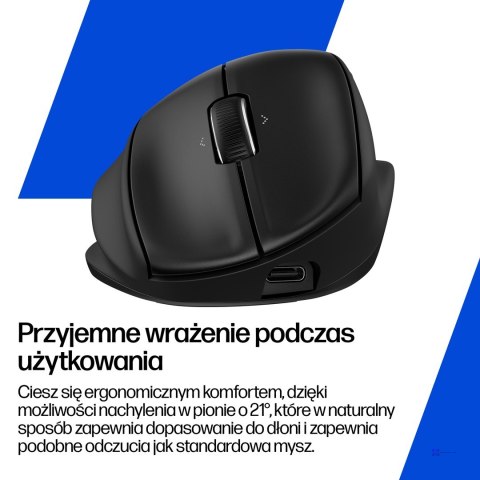 Mysz HP Tilt Ergonomic Black Mouse 720M Wireless / Bluetooth bezprzewodowa czarna BH0Z4AA