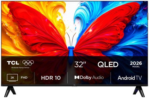 Telewizor TCL 32S5L QLED 32" Full HD Android TV Dolby Digital DVB-T2 Czarny