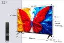 Telewizor TCL 32S5L QLED 32" Full HD Android TV Dolby Digital DVB-T2 Czarny